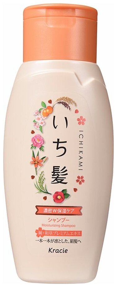 Kracie шампунь Ichikami увлажняющий для поврежденных волос с маслом абрикоса, 150 мл