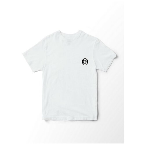 фото Футболка мужская белая из хлопка минимализм игры hunted - 2680 будь на стиле!