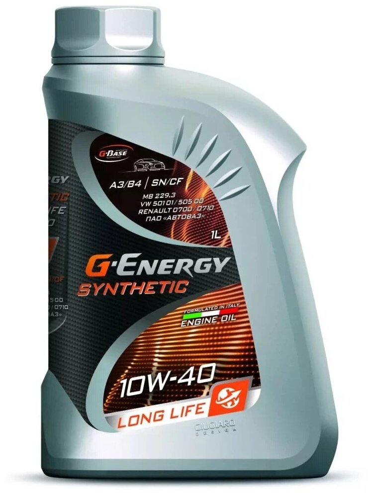 Синтетическое моторное масло G-Energy Synthetic Long Life 10W-40, 1 л, 1 кг