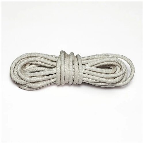 Шнурки LENKO вощеные белые круглые 80 см