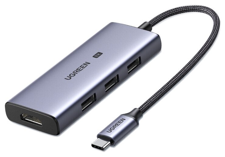 UGREEN USB концентратор Ugreen 4 в 1 хаб 3 х USB 30 HDMI 4Кх120Гц 50629 499000₽
