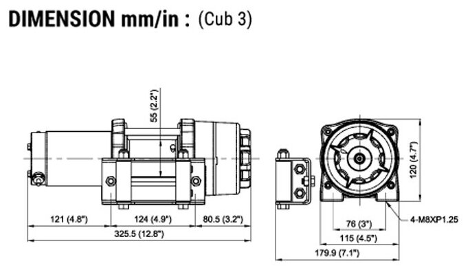 Лебедка электрическая Comeup Cub 3 12V (EAC)