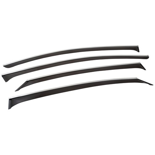 Дефлекторы окон CHROMEX с хром. молдингом HYUNDAI SOLARIS II 2017-, 4 шт, CHROMEX.63014