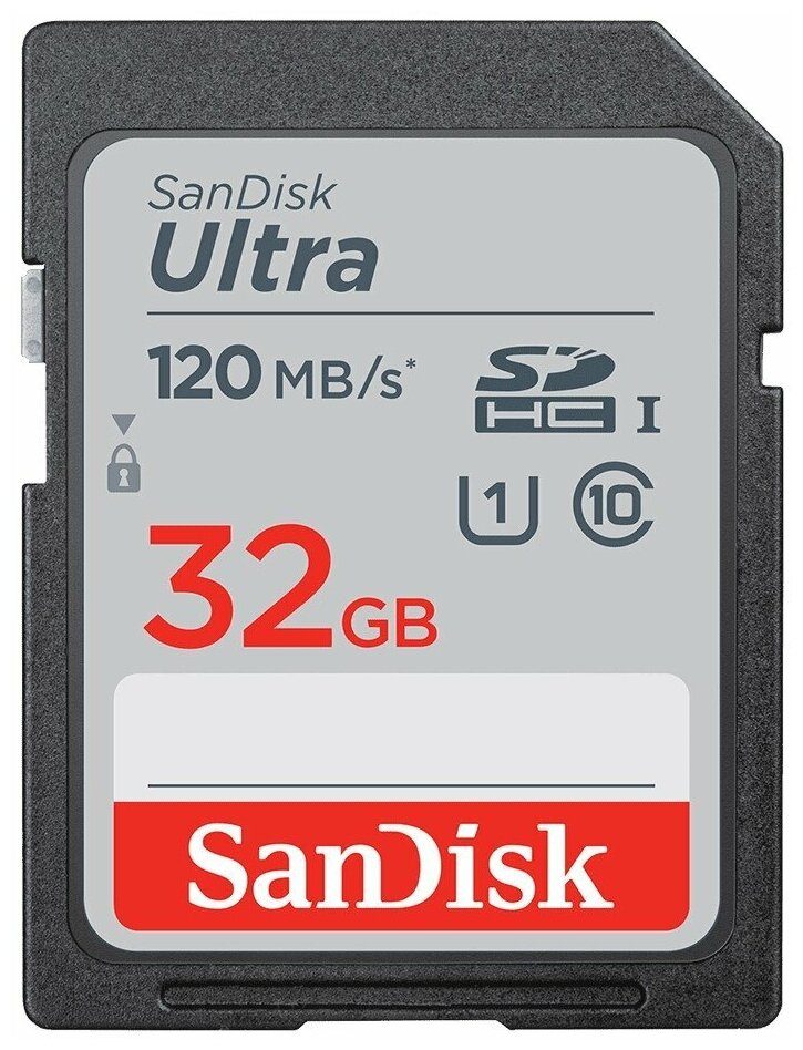 Карта памяти 32Gb - SanDisk Ultra Secure Digital HC UHS-I SDSDUN4-032G-GN6IN