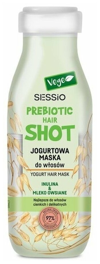 Йогуртовая маска для волос Sessio Prebiotic инулин и овсяное молоко 350 мл