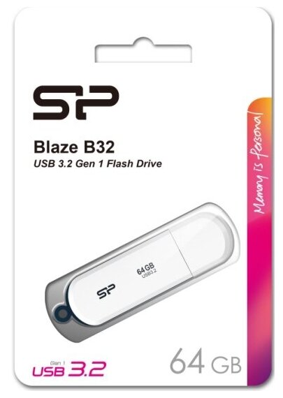 USB флешка Silicon Power 64Gb Blaze B32 USB 3.2 Gen 1 (USB 3.0)