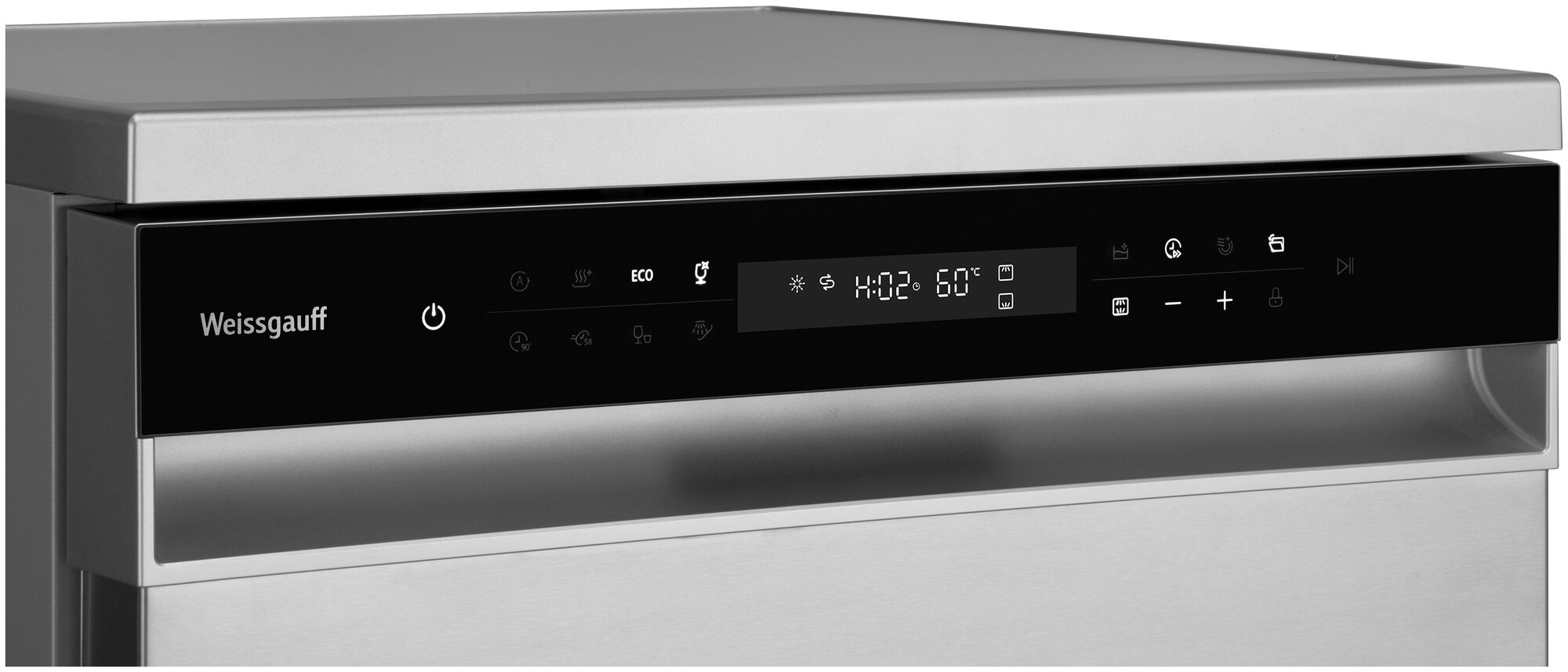 Посудомоечная машина с авто-открыванием и инвертором Weissgauff DW 6138 Inverter Touch Inox - фотография № 8