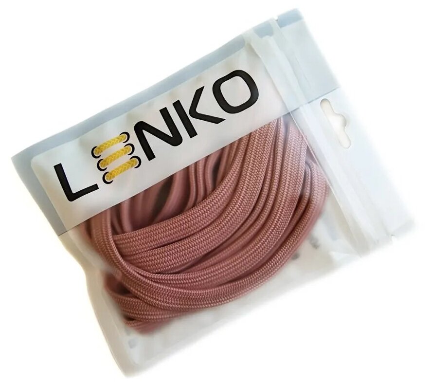 Шнурки LENKO розовые плоские 200 см - фотография № 5