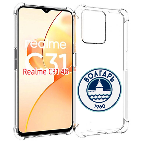 Чехол MyPads фк волгарь астрахань для OPPO Realme C31 задняя-панель-накладка-бампер