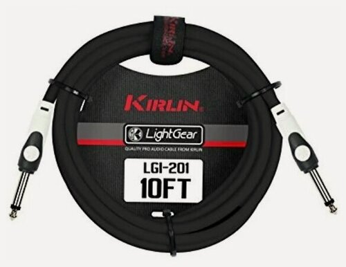 Изображение товара Кабель гитарный KIRLIN LGI-201/3 метра (Jack - Jack) черный