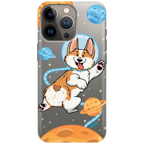 Силиконовый чехол на Apple iPhone 14 Pro Max / Эпл Айфон 14 Про Макс с рисунком CosmoCorgi силиконовый чехол на apple iphone 14 pro эпл айфон 14 про с рисунком cosmocorgi