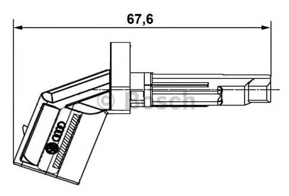 Датчик АБС передний левый Bosch 0 265 007 930 универсальный для Porsche Audi Volkswagen Bentley