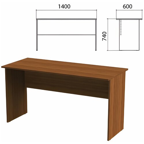 Письменный стол ЭКО ЛДСП, 1400х600х740 мм, цвет орех (400746-19)