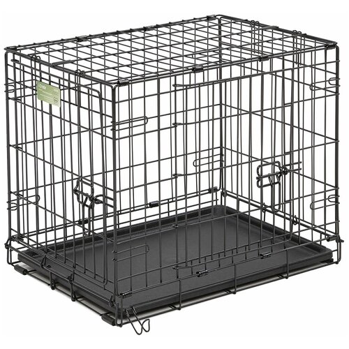 Клетка MidWest iCrate для собак 61х46х48h см, 2 двери, черная