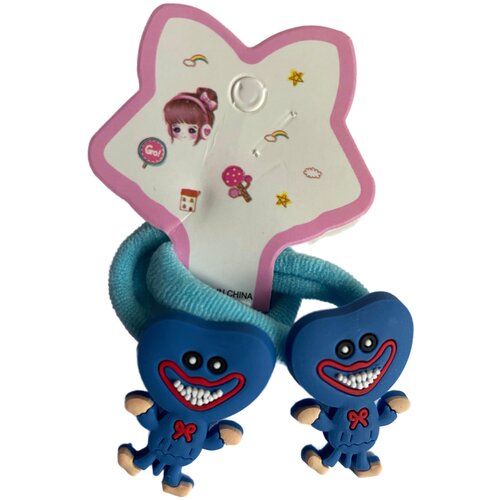 Резинки/ для волос детские 2 шт синего цвета/ аксессуары / набор для волос / детские резинки для волос / резинки для волос детские набор .