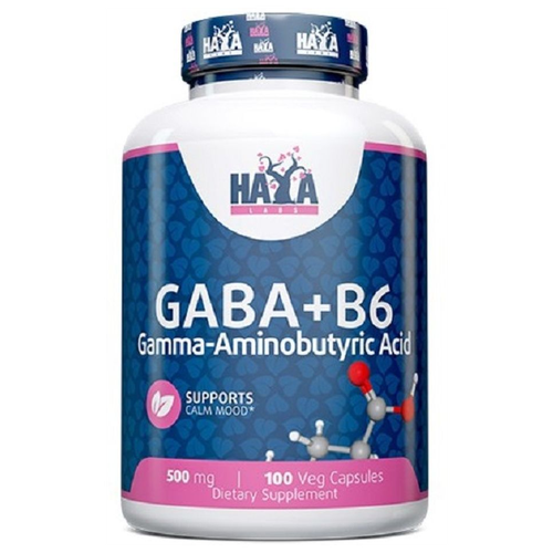 Haya Labs GABA + B6 500 мг 100 капс (Haya Labs)