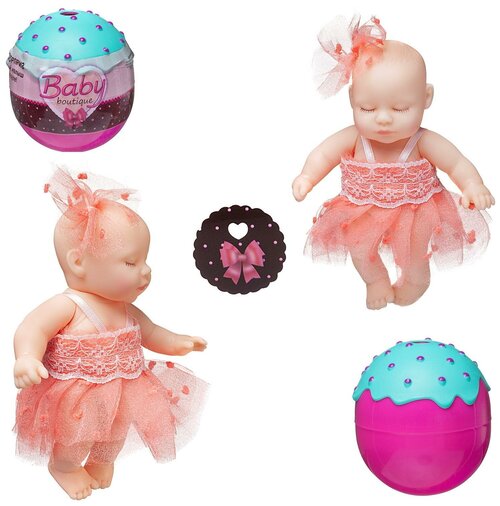 Пупс-куколка (сюрприз) в конфетке, серия Baby boutique, с аксессуарами, 9 шт. в дисплее 4 вида в асс