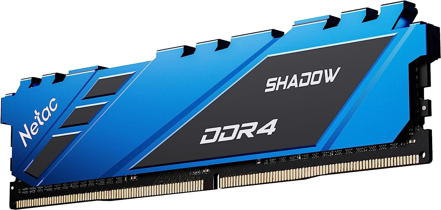 Оперативная память NETAC Shadow NTSDD4P26SP-16B DDR4 - 1x 16ГБ 2666МГц, DIMM, Blue, Ret