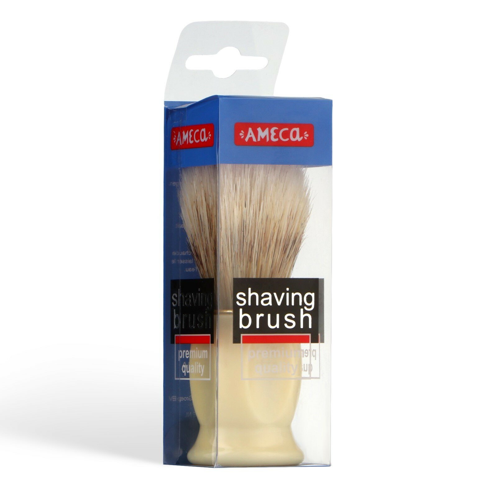 Помазок для бритья Мой выбор, с искусственной щетиной, дерево, бежевый