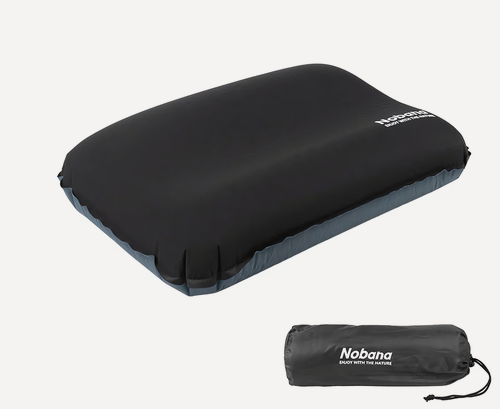Изображение товара Подушка Nobana туристическая самонадувающаяся с чехлом, 46 * 30 см, черная