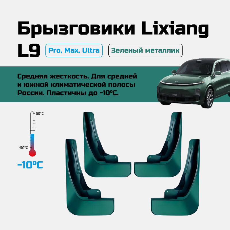 Брызговики Lixiang L9 до -10C 23-24, зеленые