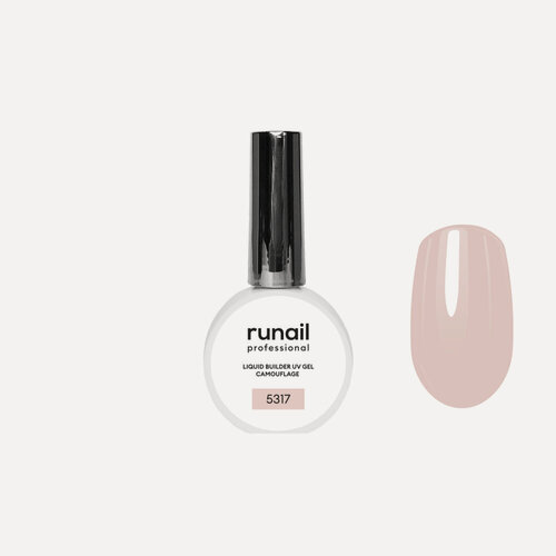 Изображение товара Runail, Камуфлирующий жидкий Уф-гель (цвет: Нежный лепесток), 15 мл №5317