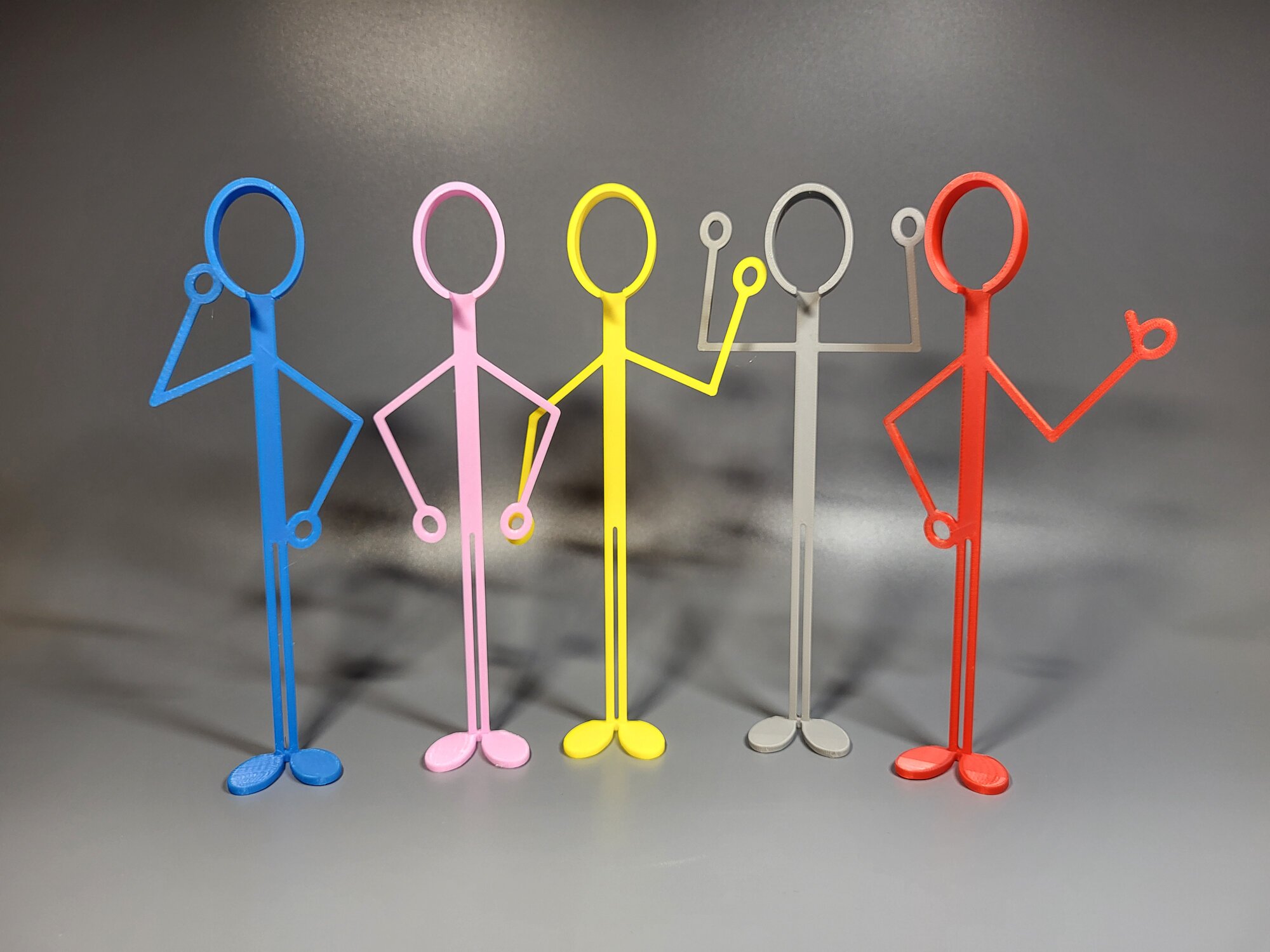 Набор подставок для зубных щёток "Забавные человечки", пластик PLА, цвет и форма в ассортименте, 3шт