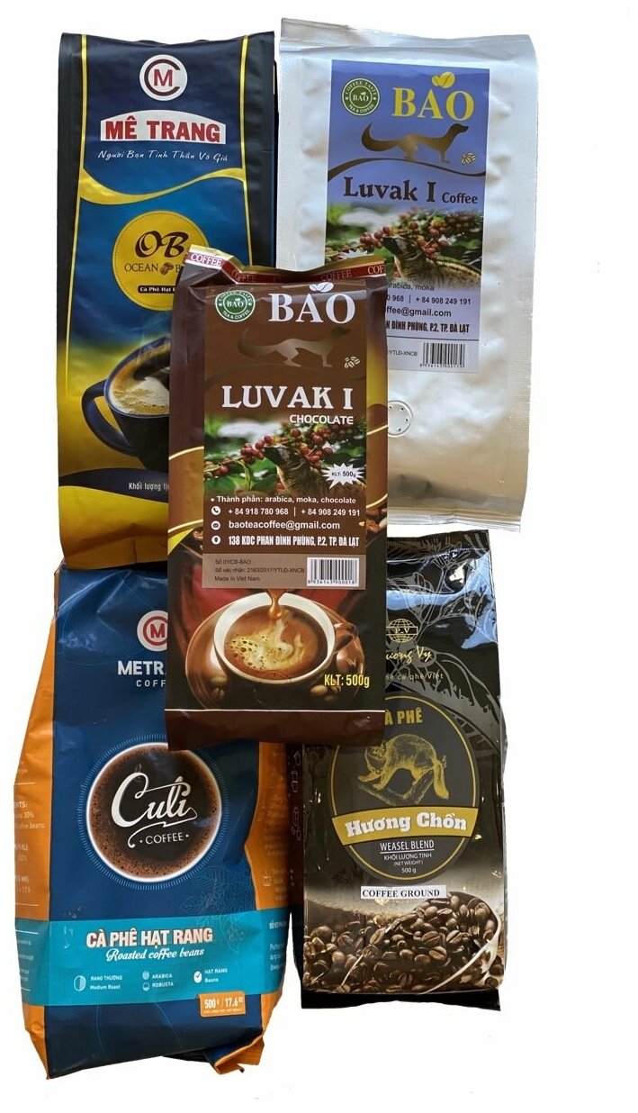 Вьетнамский молотый кофе BAO - Шоколадный Лювак Ай (Chocolate Luvak I) - 500г - фотография № 6