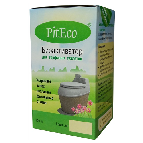 Piteco Биоактиватор для торфяных туалетов, 0.16 кг, 16 шт., 1 уп. биоактиватор для торфяных туалетов 160 гр piteco в160