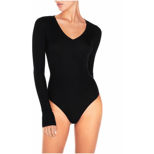 боди V black rib - XS-S - SH