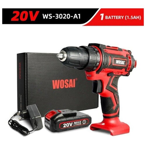 Аккумуляторная дрель-шуруповерт WOSAI WS-3020-A1