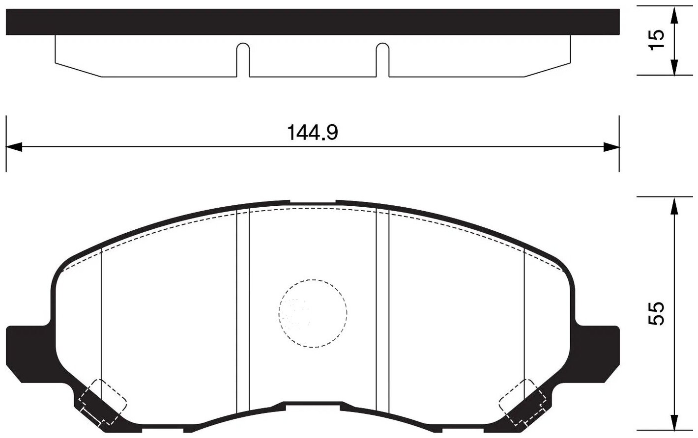 Тормозные колодки Hi-Q SP1360 для MITSUBISHI LANCER VIII (CY) 08- / GALANT OUTLANDER передние