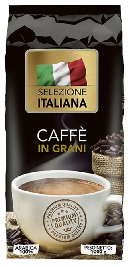 Selezione ITALIANA CAFFE IN GRANI, Кофе в зернах 1 кг Арабика 100% (Италия) - фотография № 1