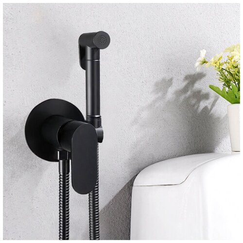 Смеситель для биде с гигиеническим душем Zdian Z361421E2 черный