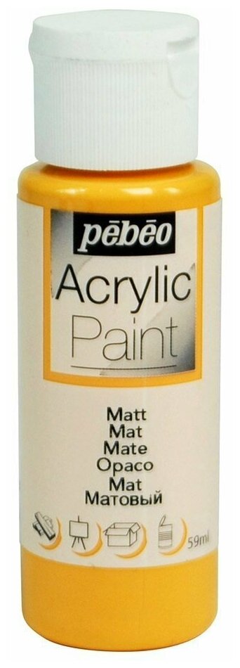 Краски акриловые PEBEO Acrylic Paint декоративная матовая 59 мл 097804 абрикос