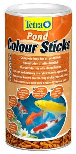 Tetra Pond Color Sticks корм для прудовых рыб палочки для окраски 1 л