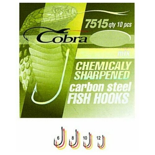 Крючки Cobra MIX сер.7515 разм.010 10шт.