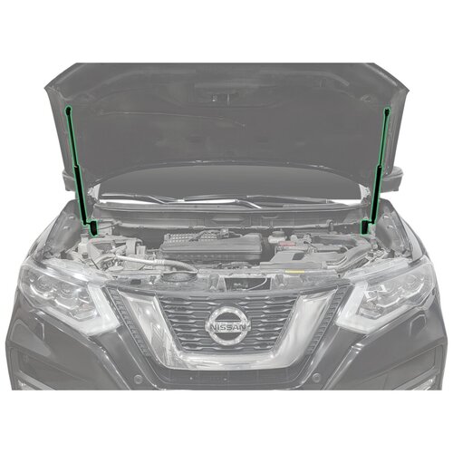 Газовые упоры капота Pneumatic для Nissan X-Trail T32 2015-2018 2018-н.в., 2 шт., KU-NI-XT32-00