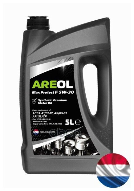 AREOL Areol Max Protect F 5w-30 (5l)_масло Моторное! Синт Acea A5/B5, Api Sl/Cf, Ford Wss-M2c913-D