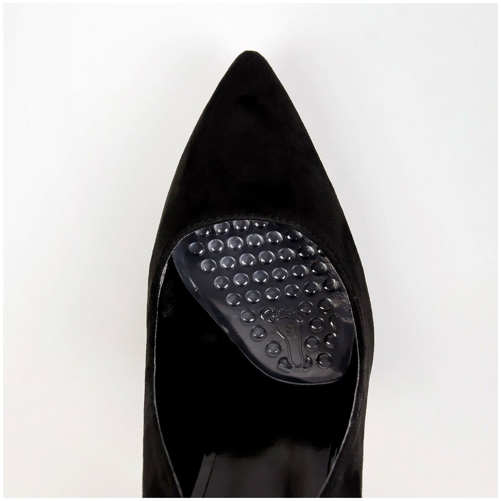 Полустельки для обуви, с протектором, силиконовые, 9,5 × 6,3 см, пара, цвет прозрачный - фотография № 2