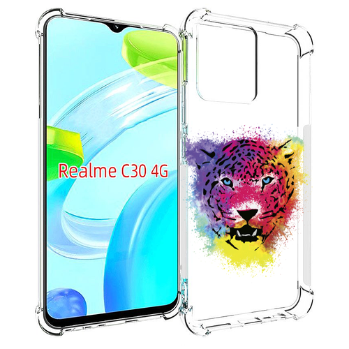 Чехол MyPads Гепард для Realme C30 4G / Narzo 50i Prime задняя-панель-накладка-бампер