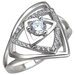 Кольцо Эстет, серебро, 925 проба, фианит, размер 17