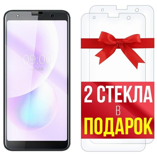 Стекло защитное гибридное для для BQ 6022G Aura + стекло в подарок стекло защитное гибридное антишпион krutoff для bq 6022g aura