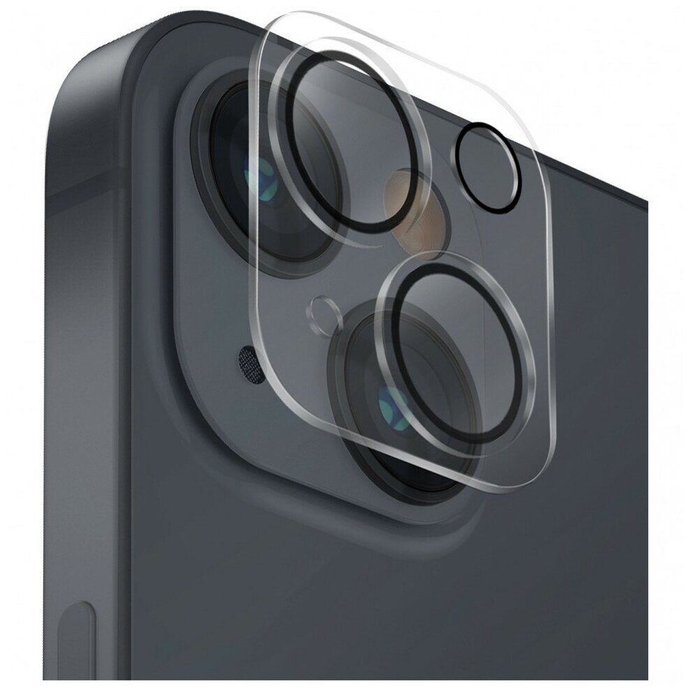 Защитное стекло Uniq Optix Camera Lens protector 0.25 мм для камеры iPhone 14/14 Plus цвет Прозрачный (Clear) (IP6.1-6.7M-LENSCLR)