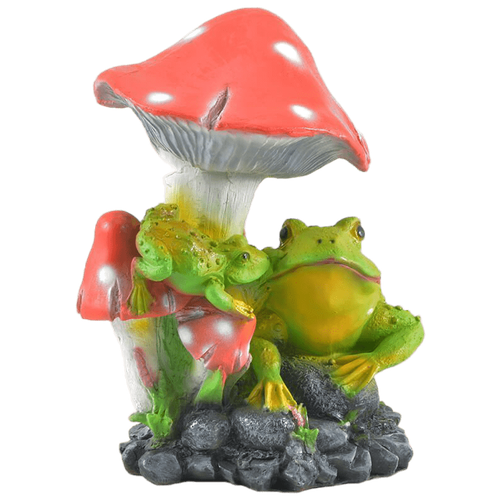 Садовая фигура Сказка Две лягушки под грибом JNG189 красный / зеленый ,32 см крышка appetite 28cm zhi28gp