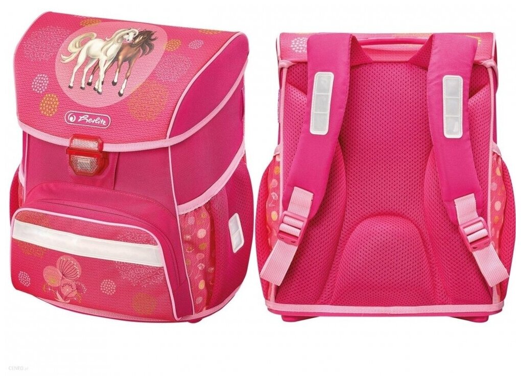 Ранец Herlitz, Loop Spring Horses без наполнения малиновый - фото №9