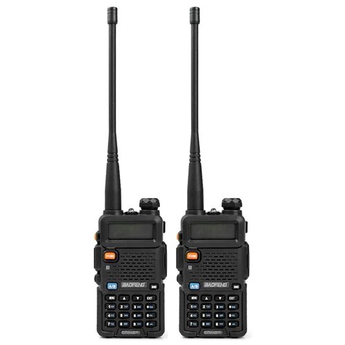 Комплект раций Baofeng UV-5R 8W 2 шт. (3 режима мощности) черный