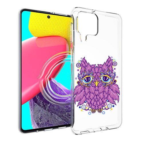 Чехол MyPads Розовая сова для Samsung Galaxy M53 (SM-M536) задняя-панель-накладка-бампер