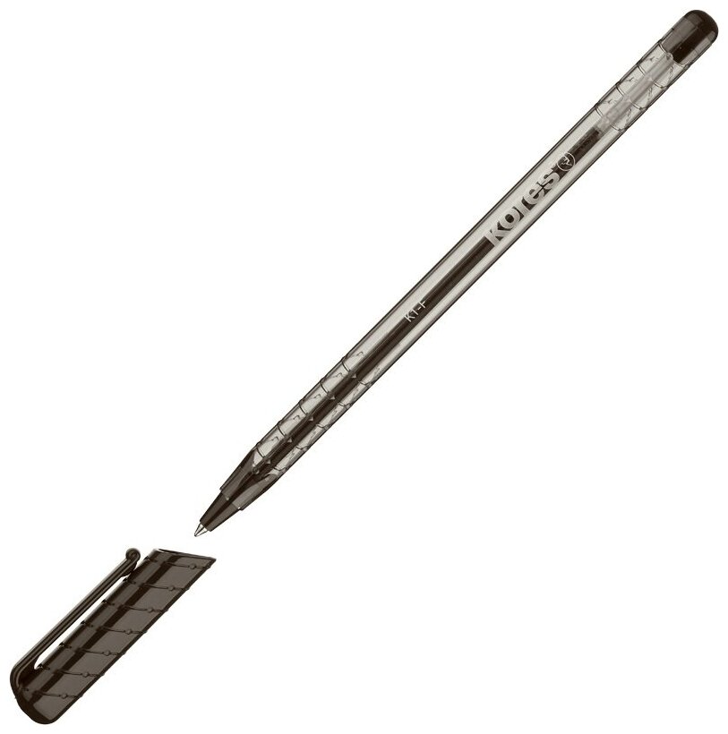 Ручка шариковая Kores F (0,7 мм) треугольный корпус, черный