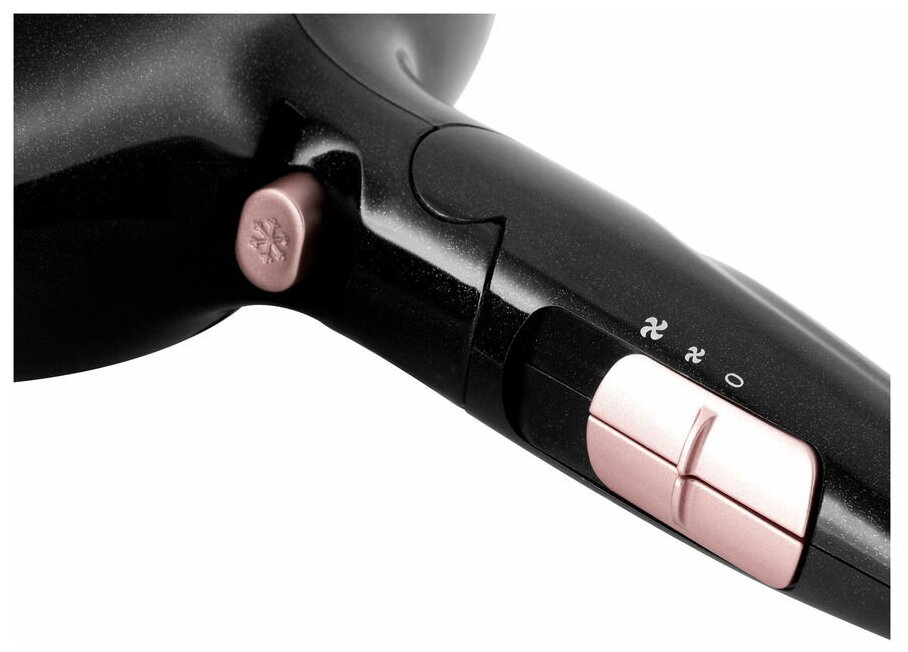 Фен для волос, проводной фен, портативный складной фен 2200Вт, SunWind черно розовый - фотография № 8